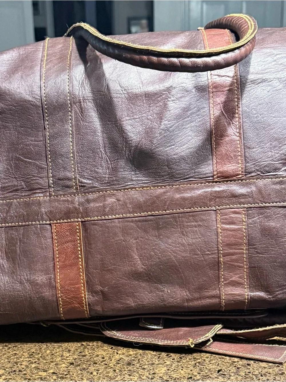 Leather Duffle Bag 28 inch
